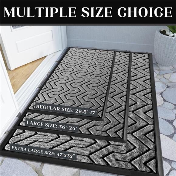 Door Mat, All-Season Outdoor Indoor Sturdy Doormat for Home Entrance Floor - Picture 6 of 7
